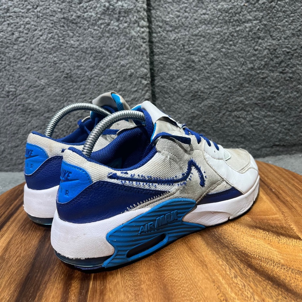 Nike Air Max Excee Sneakers White Blue Mens Shoes‎ Athletic Casual 7Y - Picture 2 of 12
